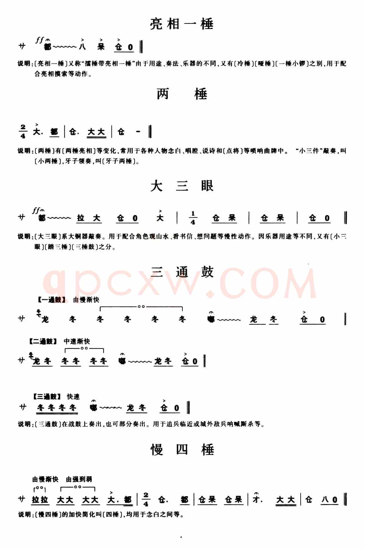 [秦腔]锣鼓谱