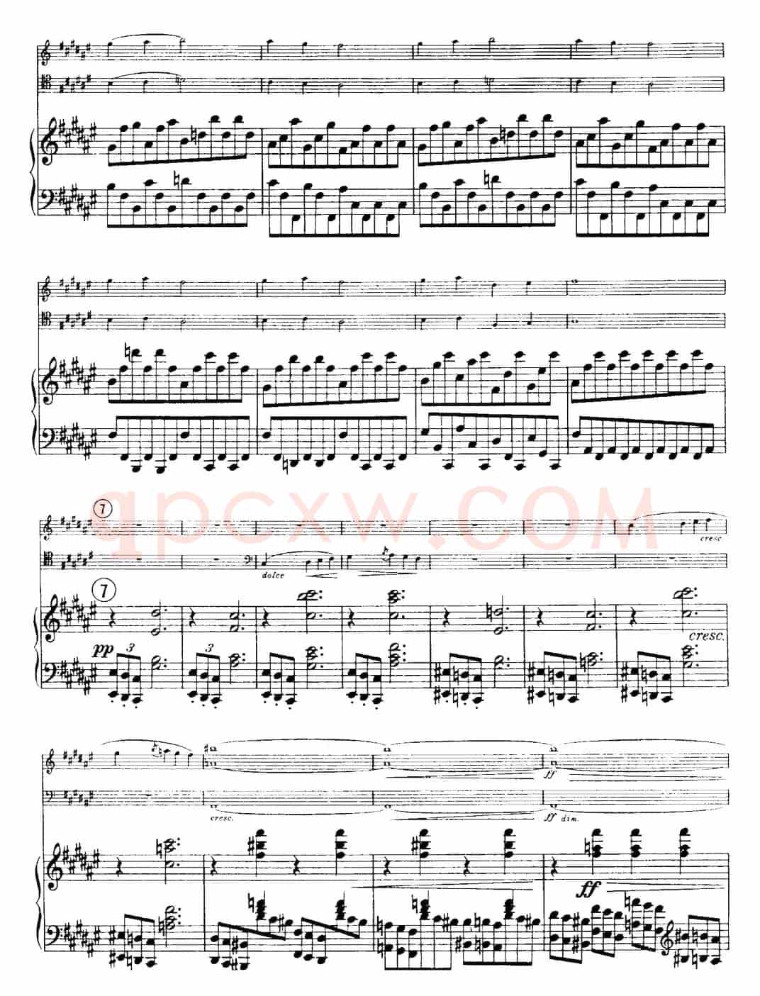 Franck《Piano Trio Op.1 No.1,F-sharp minor》(Ⅰ、小提琴+大提琴+钢琴伴奏)