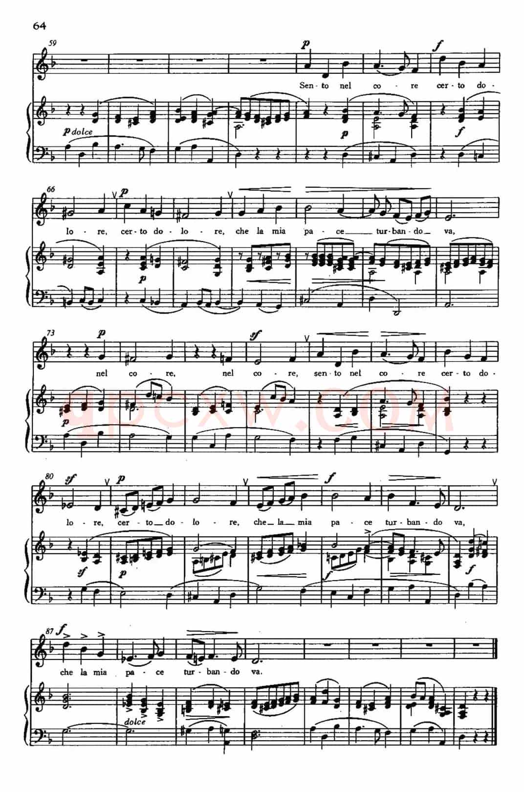 [意]Sento nel core（我的心中感受）