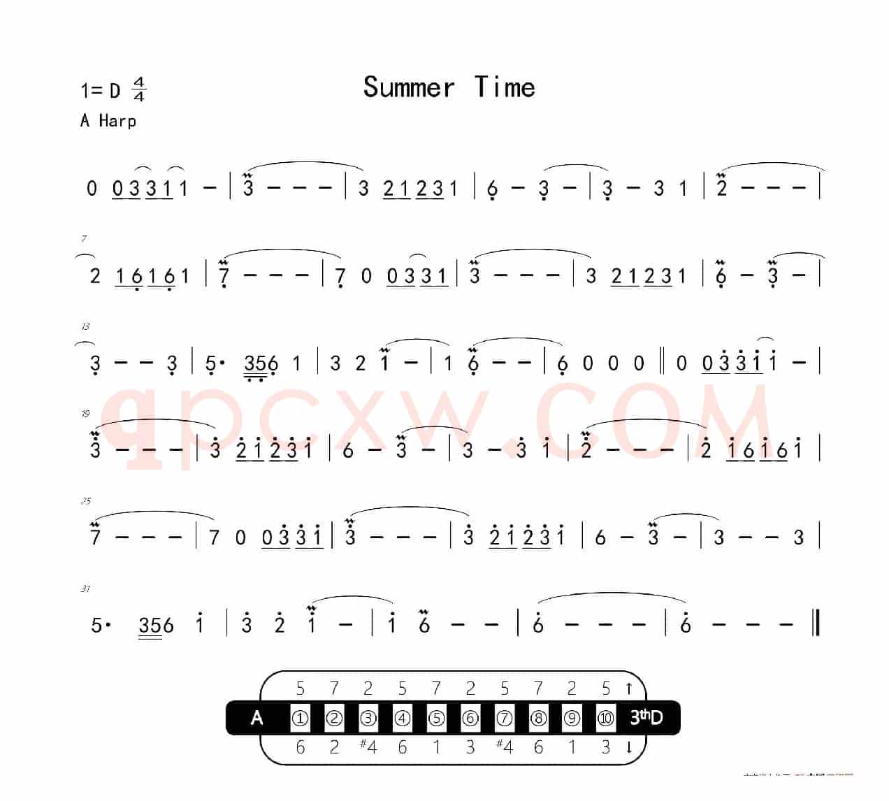 Summer Time（十孔口琴）