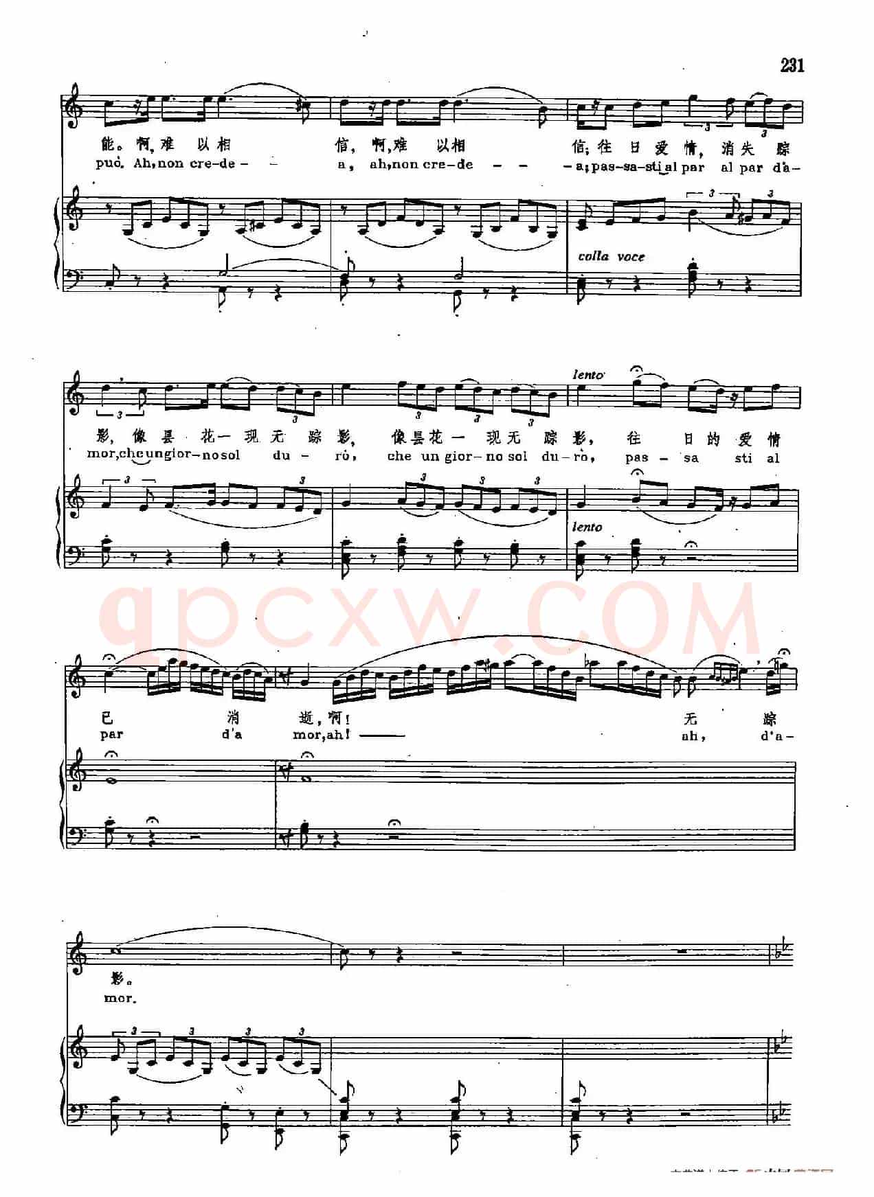 声乐教学曲库2-31[意]啊，满园鲜花凋零（正谱） （选自歌剧《梦游女》）