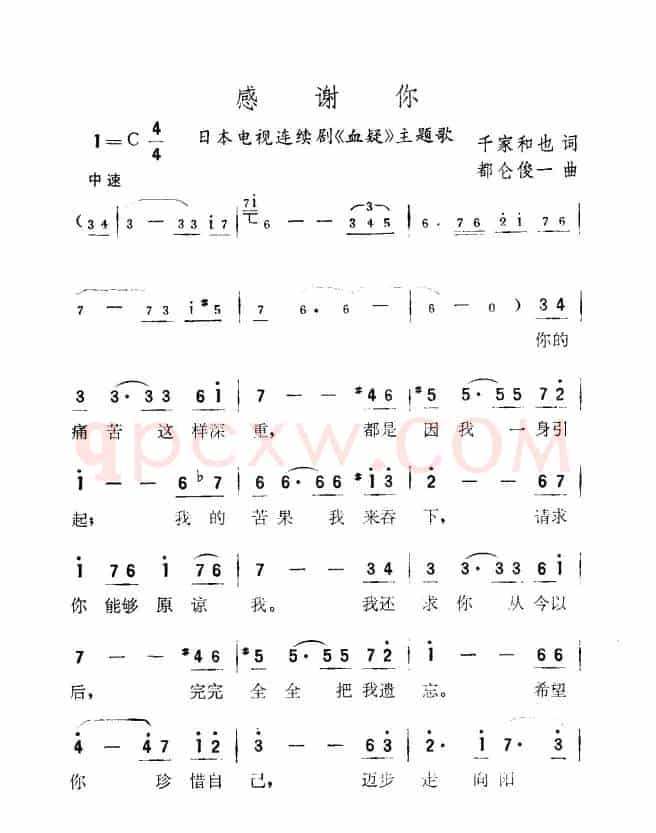 [日]感谢你（电视剧《血疑》主题歌）