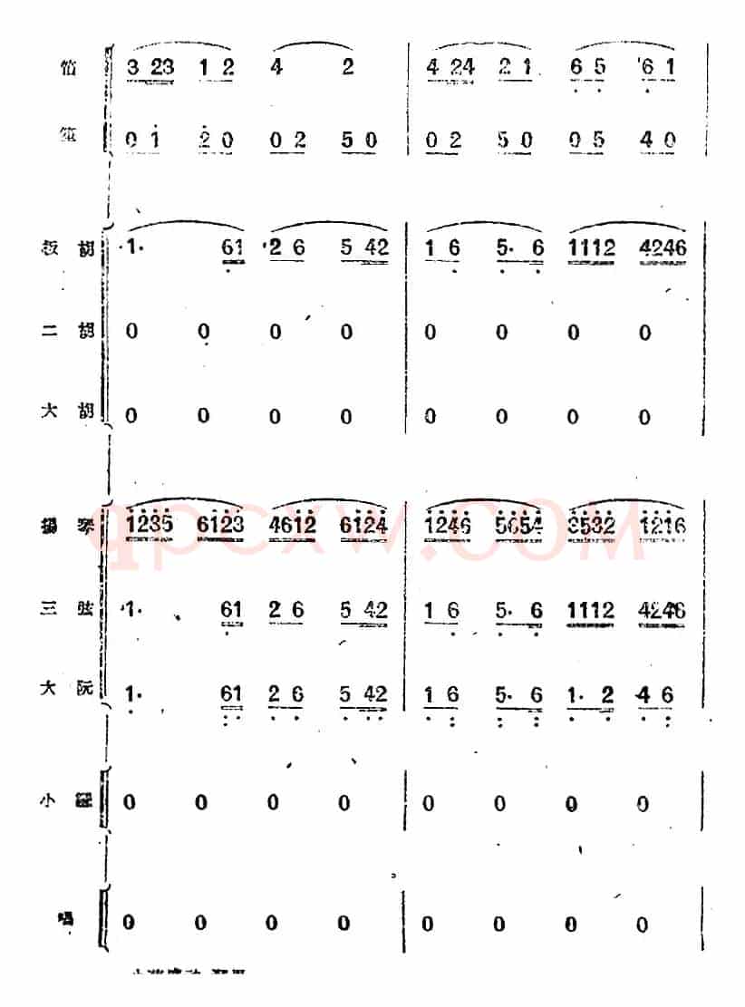 歌剧《小二黑结婚》第七曲 咱们的婚姻自作主（民乐合奏总谱）
