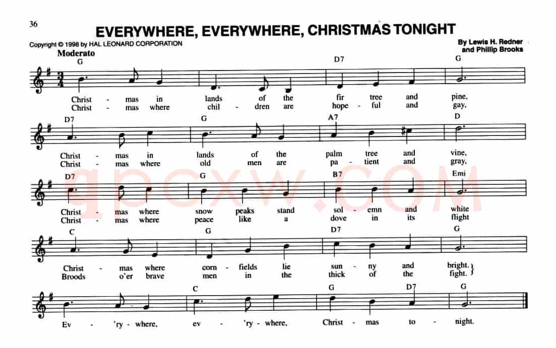 EVERYWHERE,EVERYWHERE,CHRISTMAS TONIGHT