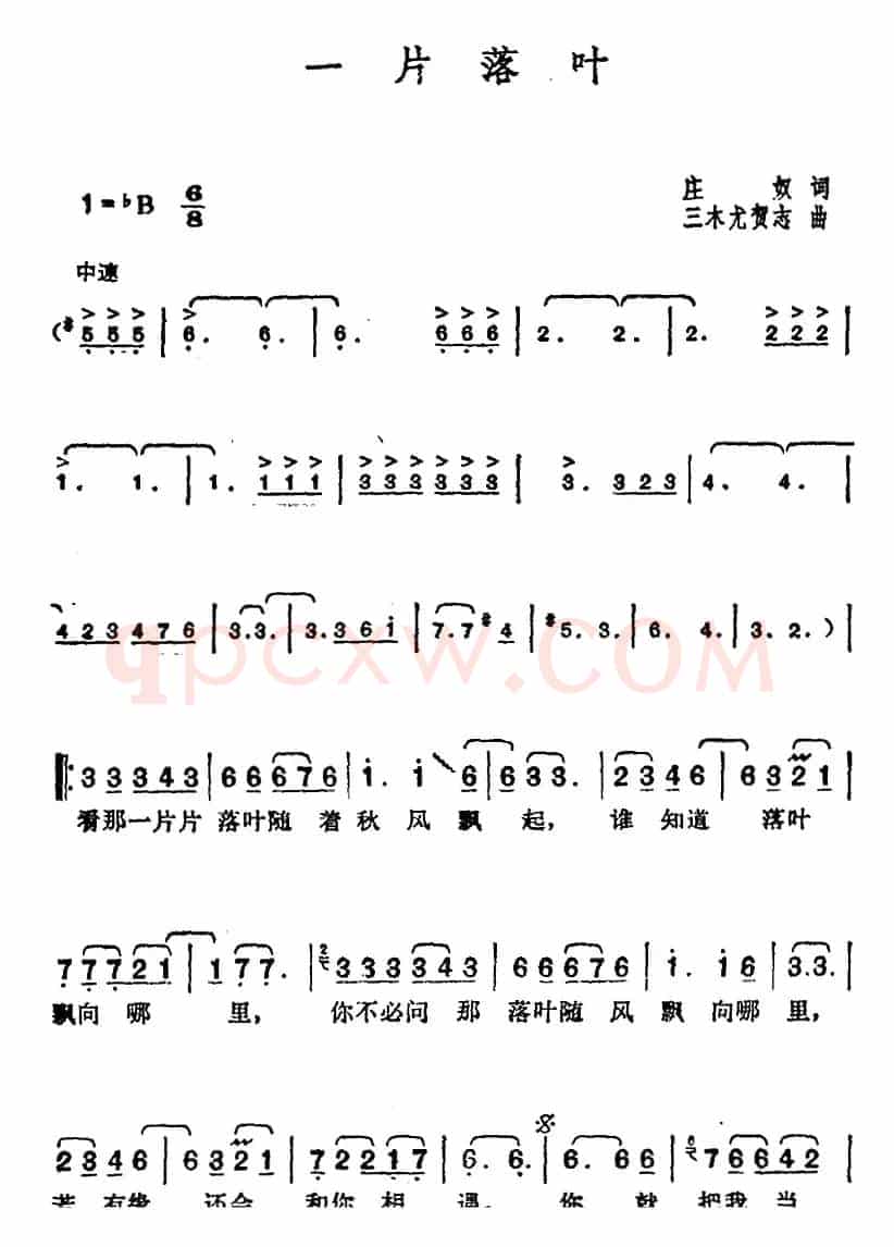 邓丽君演唱金曲：一片落叶