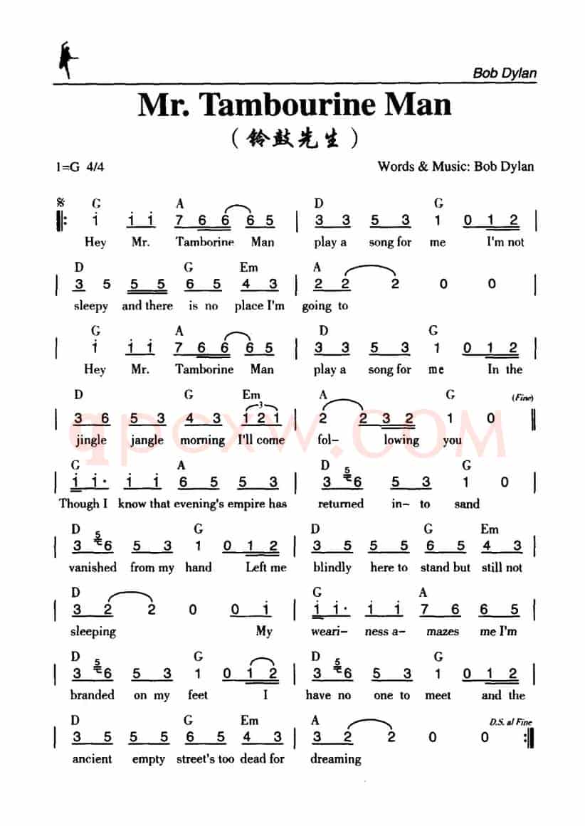 Mr.Tambourine Man（铃鼓先生）