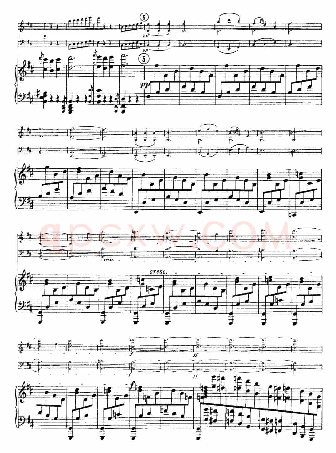 Franck《Piano Trio Op.1 No.1,F-sharp minor》(Ⅱ、小提琴+大提琴+钢琴伴奏)