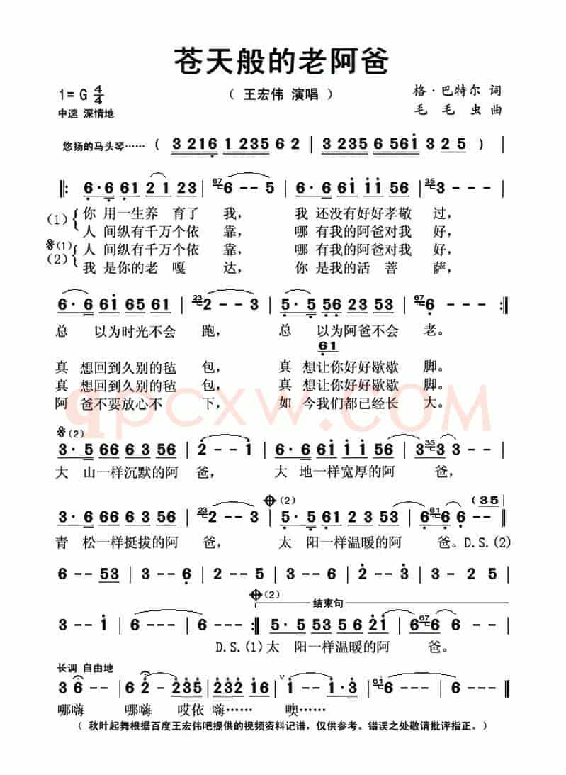 苍天般的老阿爸