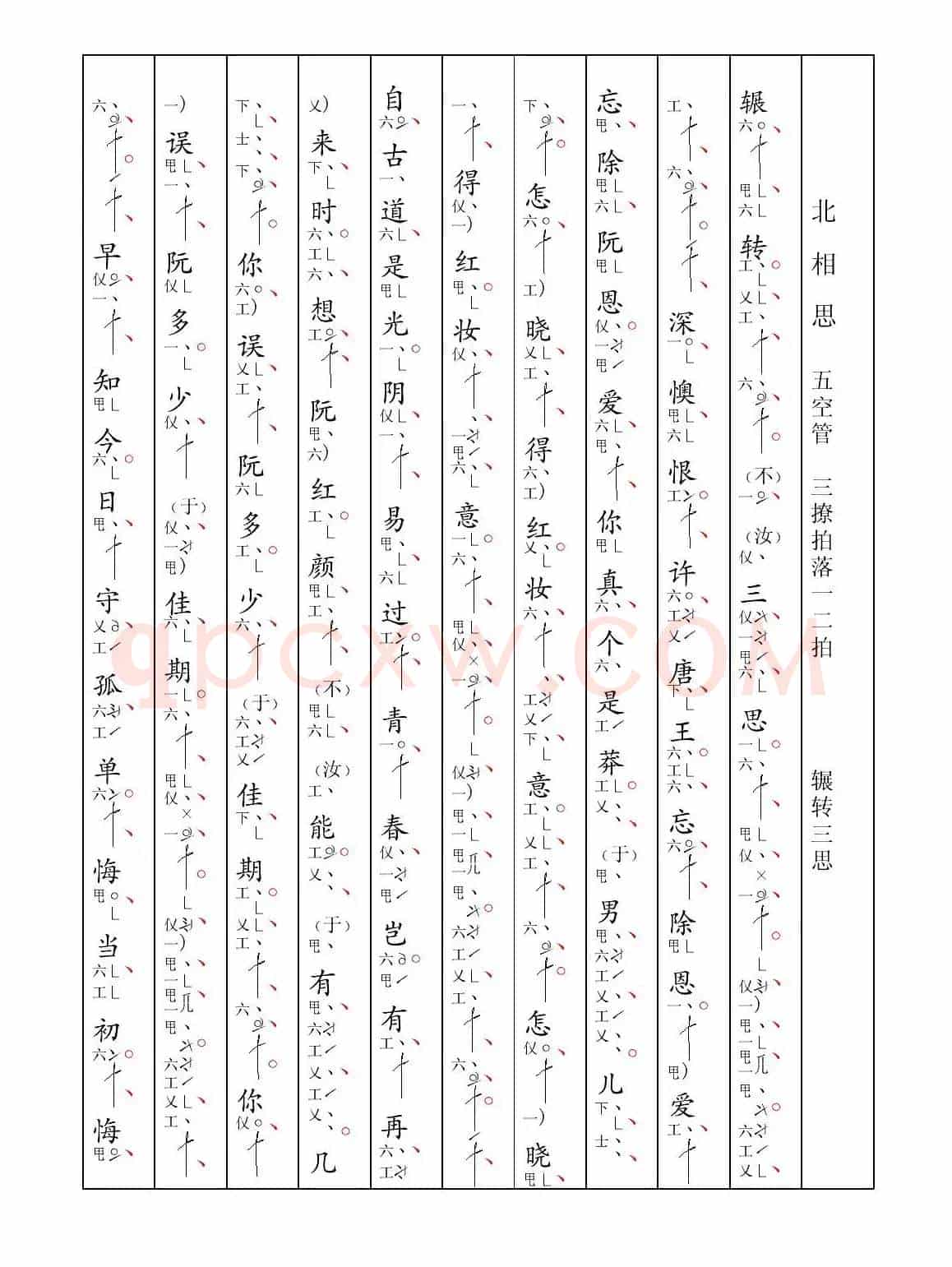 [南音工X谱] 辗转三思