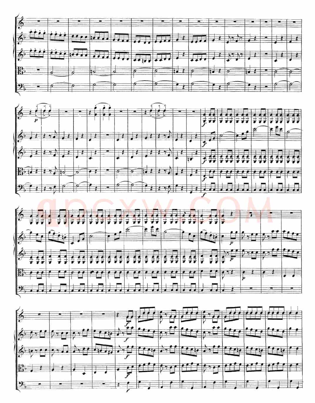 Mozart《A Musical Joke，K.522》（总谱）