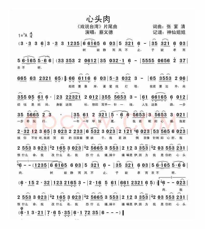 心头肉（《戏说台湾》片尾曲）