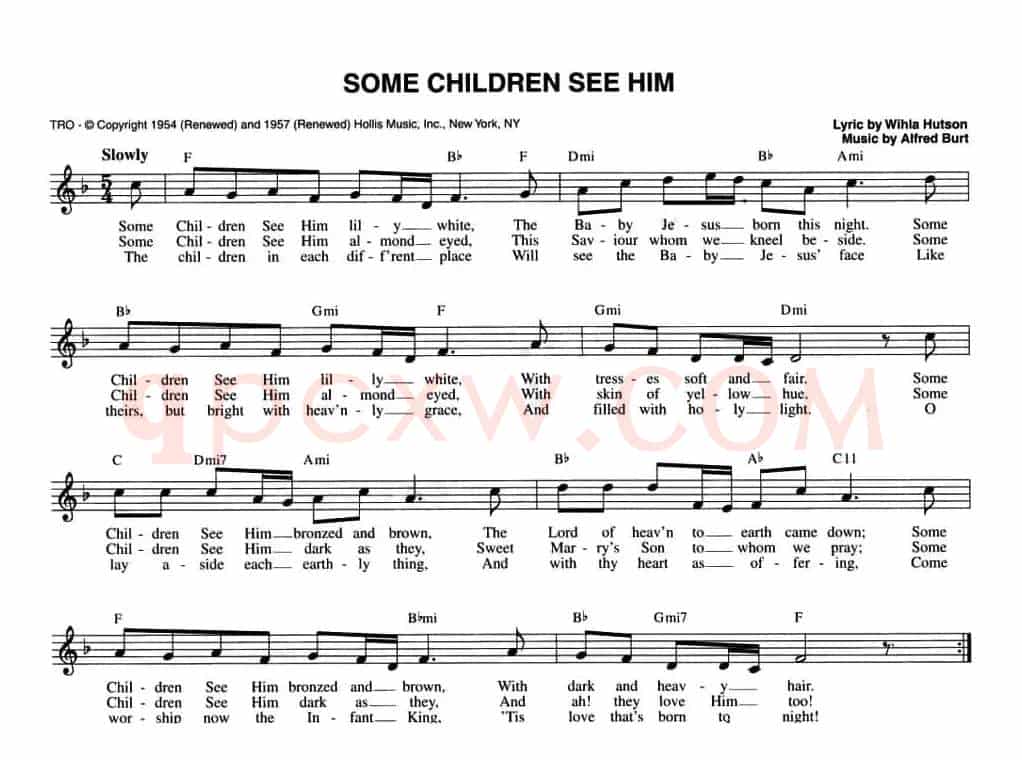 SOME CHILDREN SEE HIM