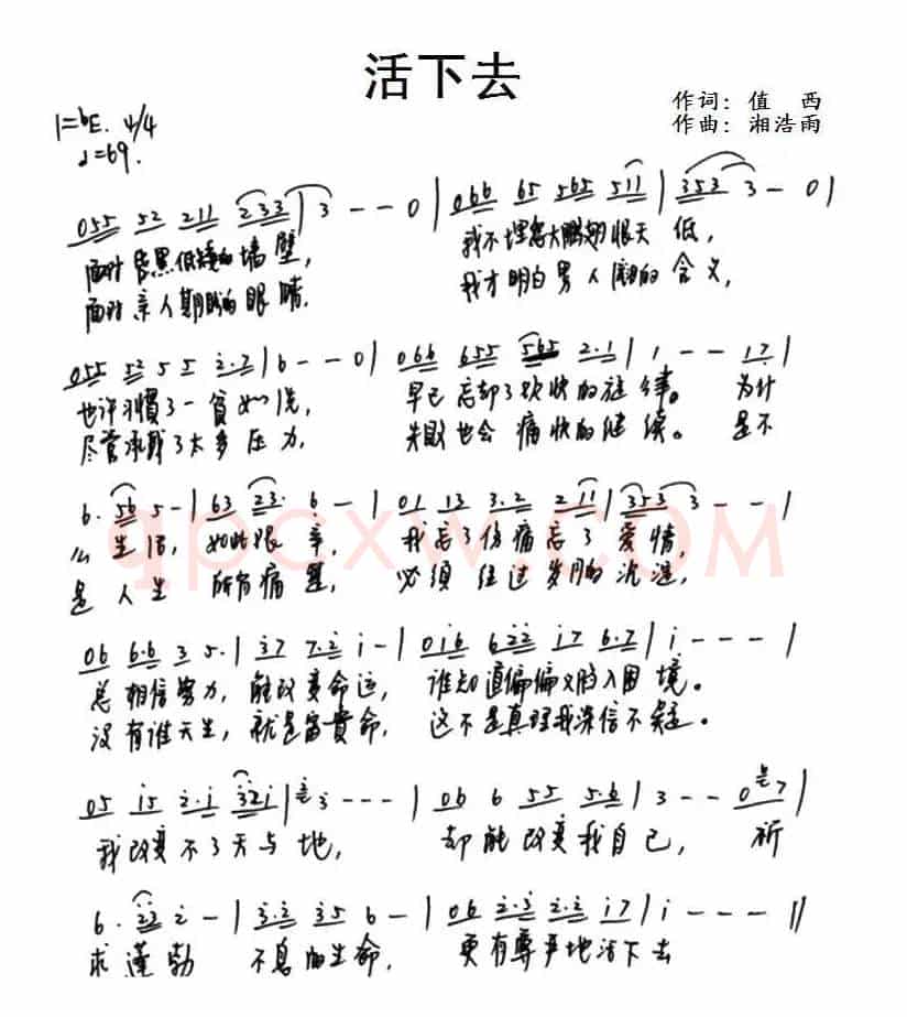 活下去（值西词 湘浩雨曲）