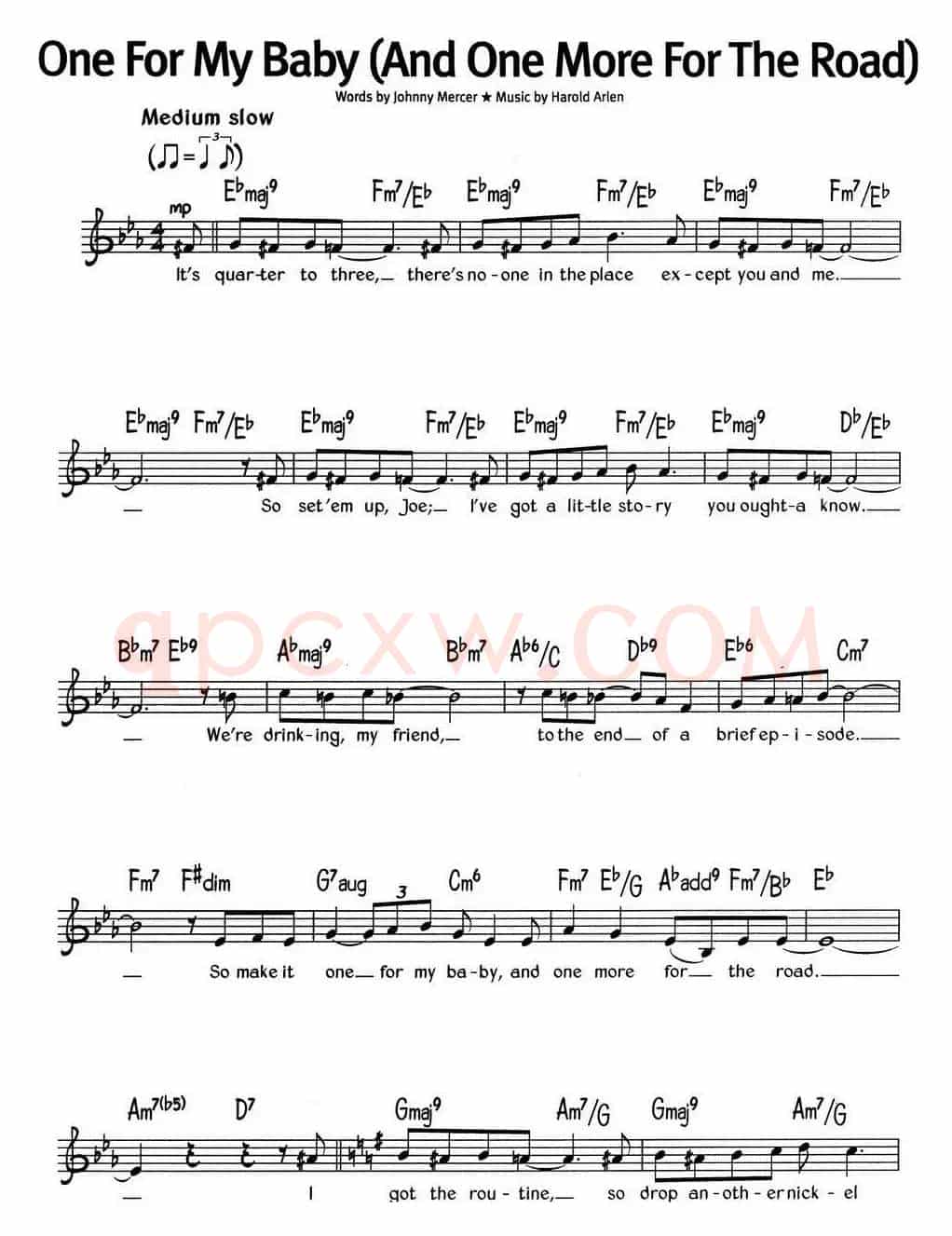 蓝调音乐：One For My Baby（And One More For The Road）