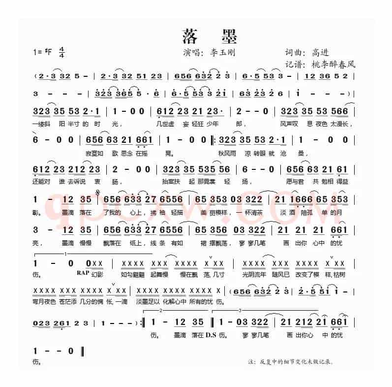 落墨