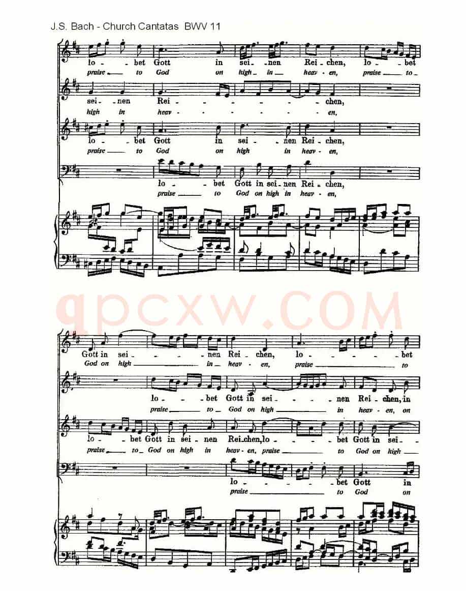 Lobet Gott in Seinen Reicben(颂扬上帝)