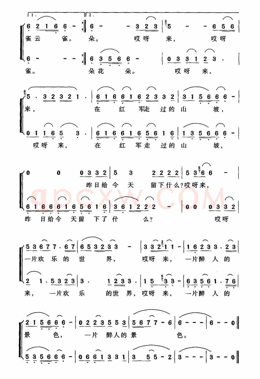 红军走过的山坡(女声小合唱)