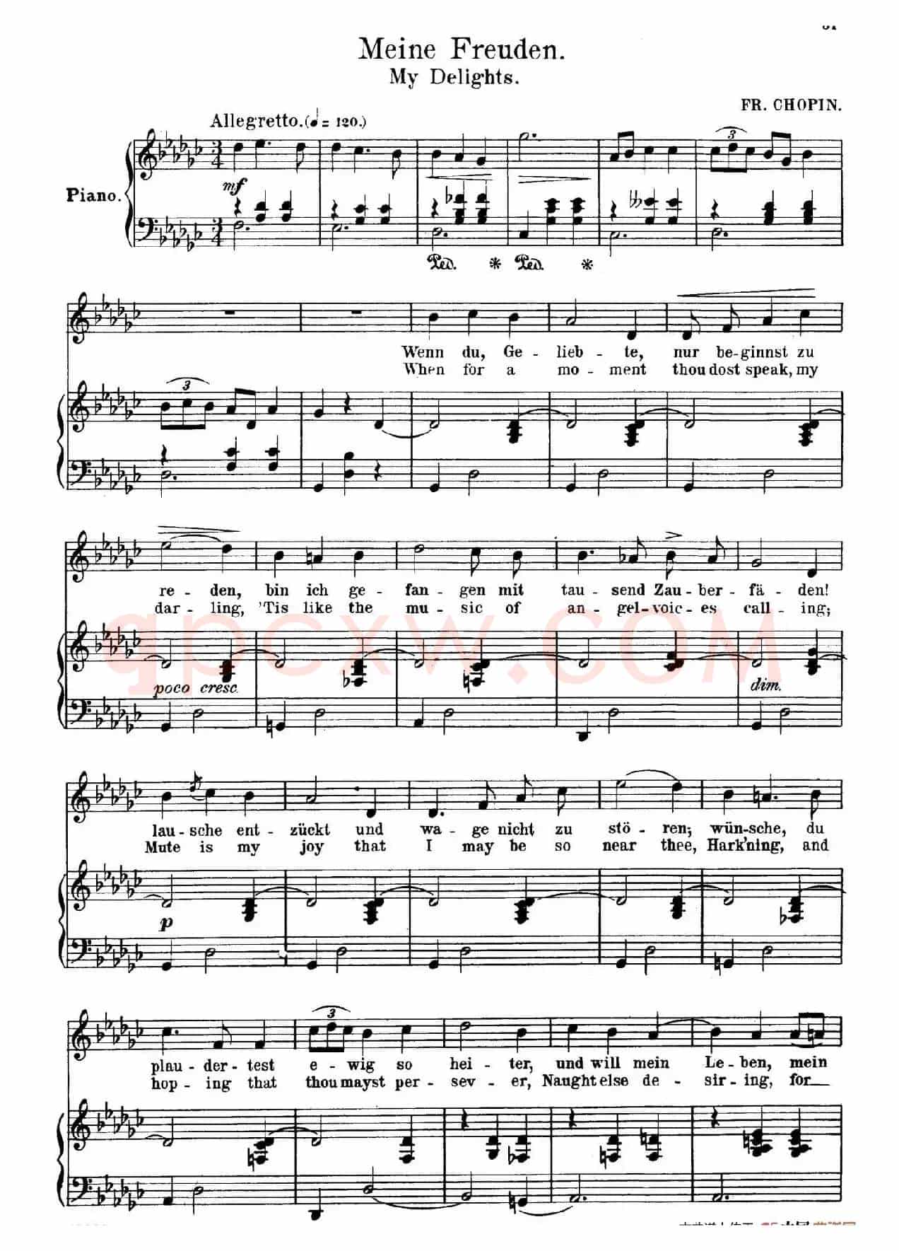 我的爱人 Meine Freuden(正谱)
