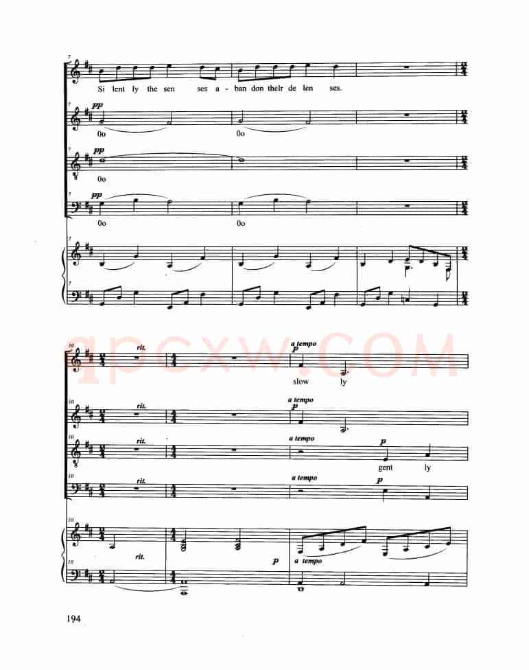 The Music of The Night（合唱 正谱）