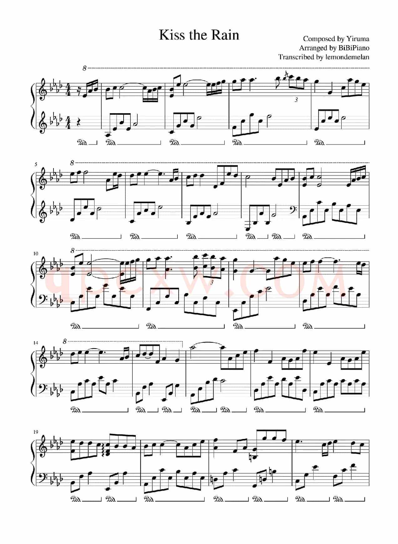 Kiss the Rain(雨的印记)(BiBiPiano钢琴版)