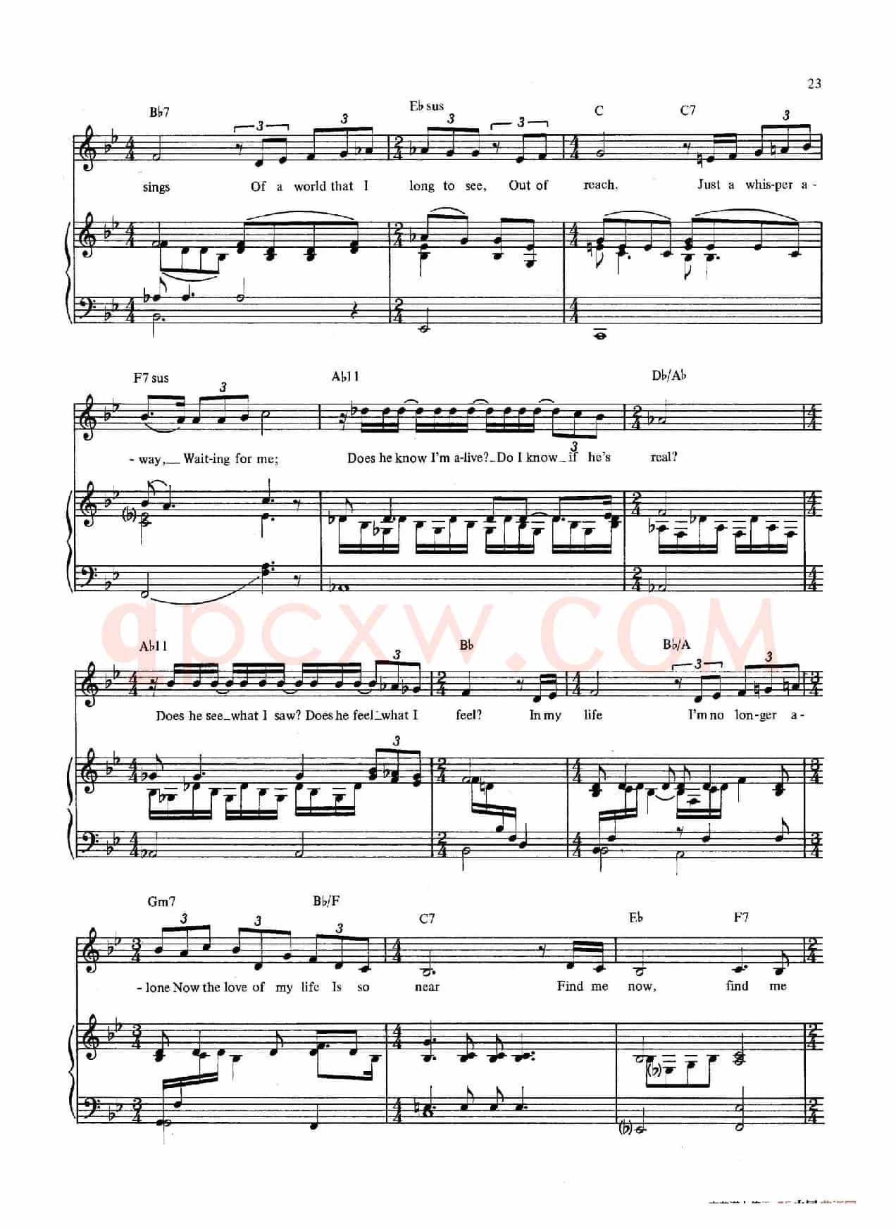 In My Life (音乐剧《悲惨世界》(Les Miserables)选曲、正谱 )
