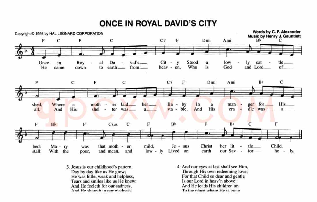 ONCE IN ROYAL DAVID'S CITY