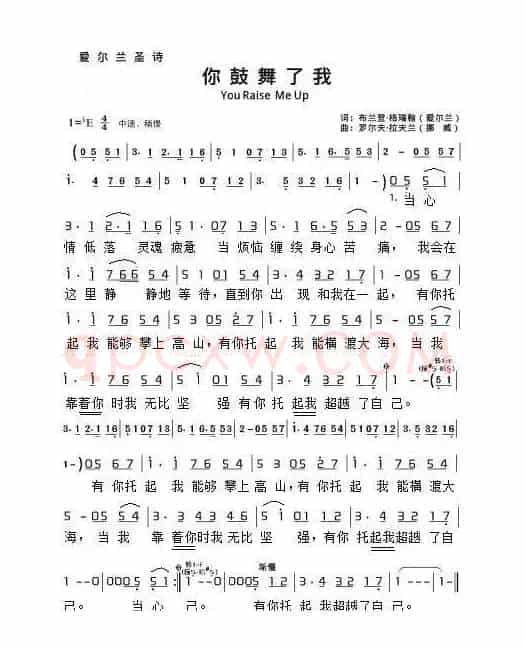 你鼓舞了我