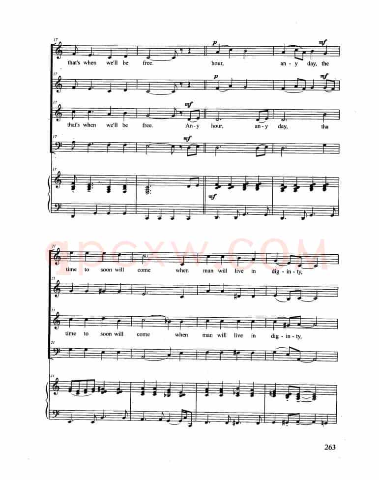 Hymn To Freedom（合唱 正谱）