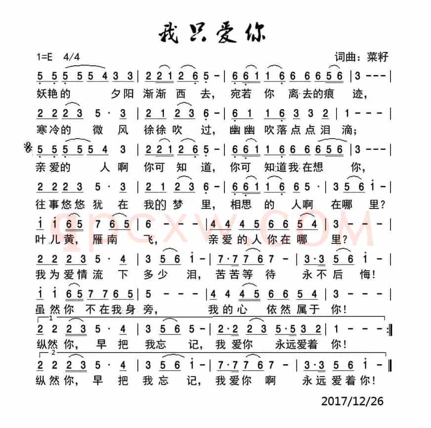 我心里只爱你(又名:我只爱你)