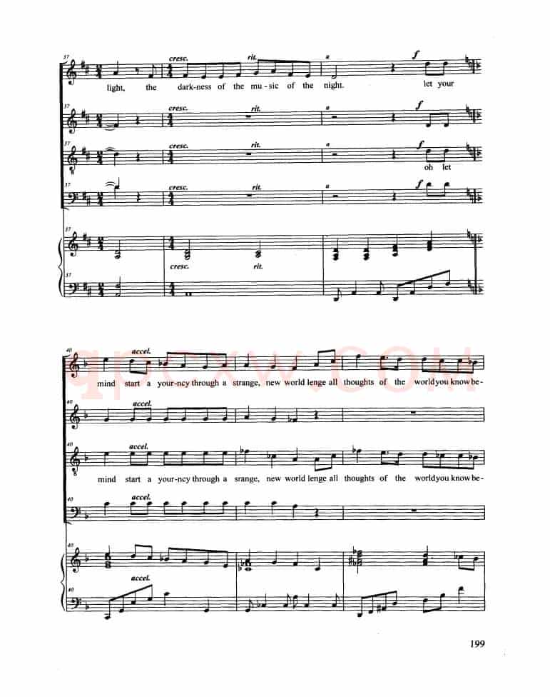 The Music of The Night（合唱 正谱）