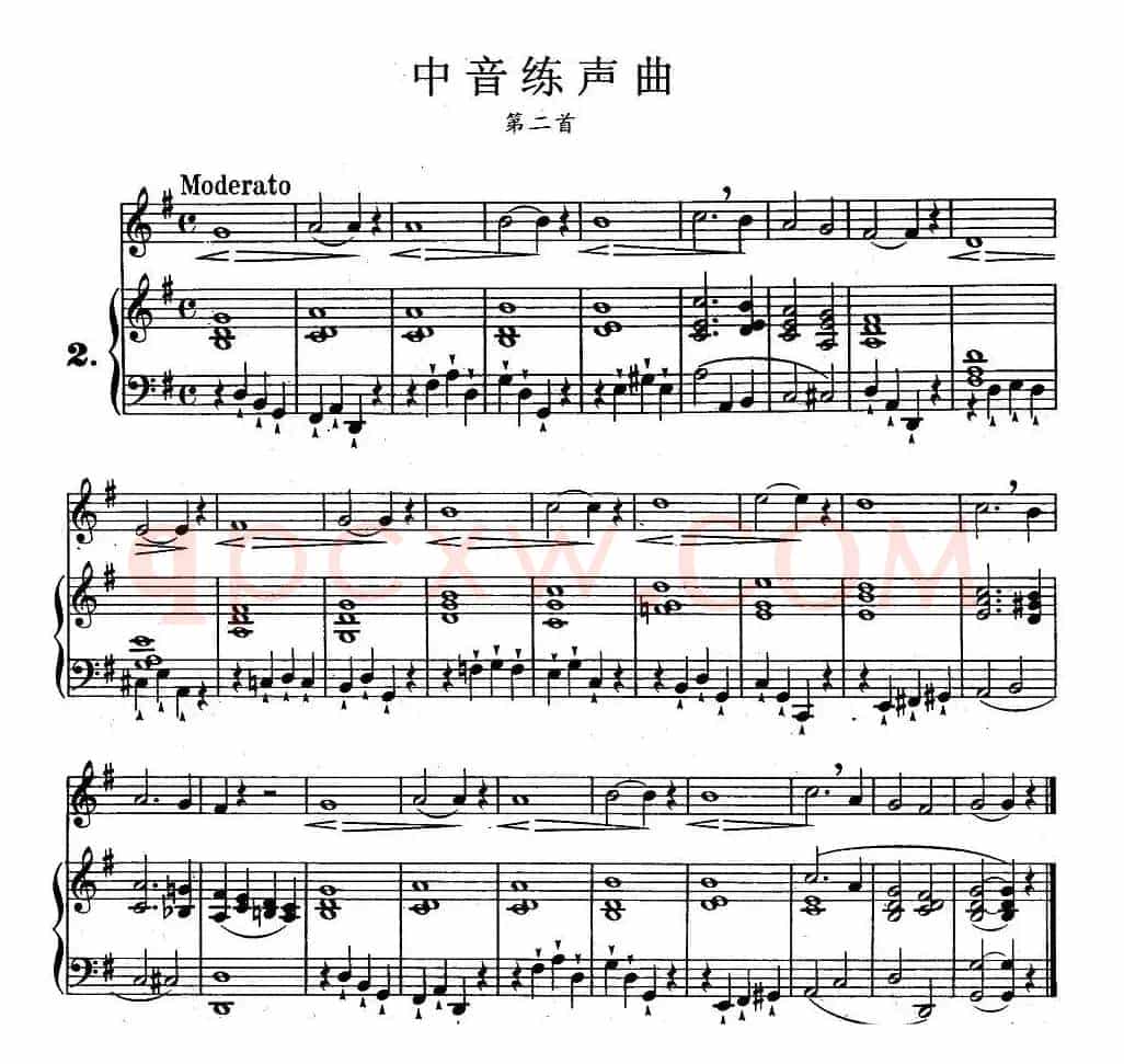 J·孔空中声部练习曲-第二首（正谱）