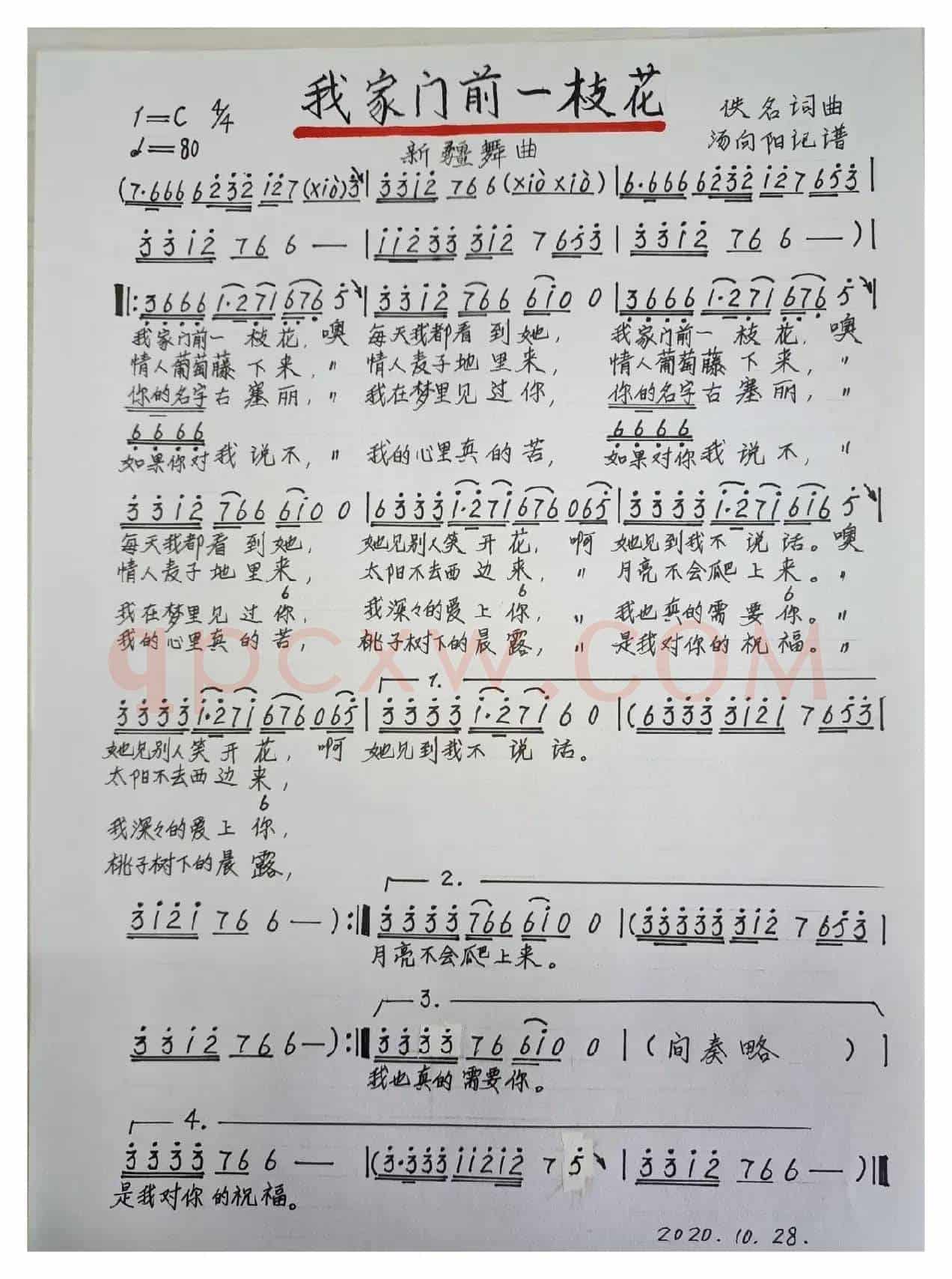 我家门前一枝花