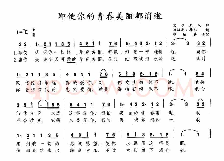 即使你的青春美丽都消失（爱尔兰）