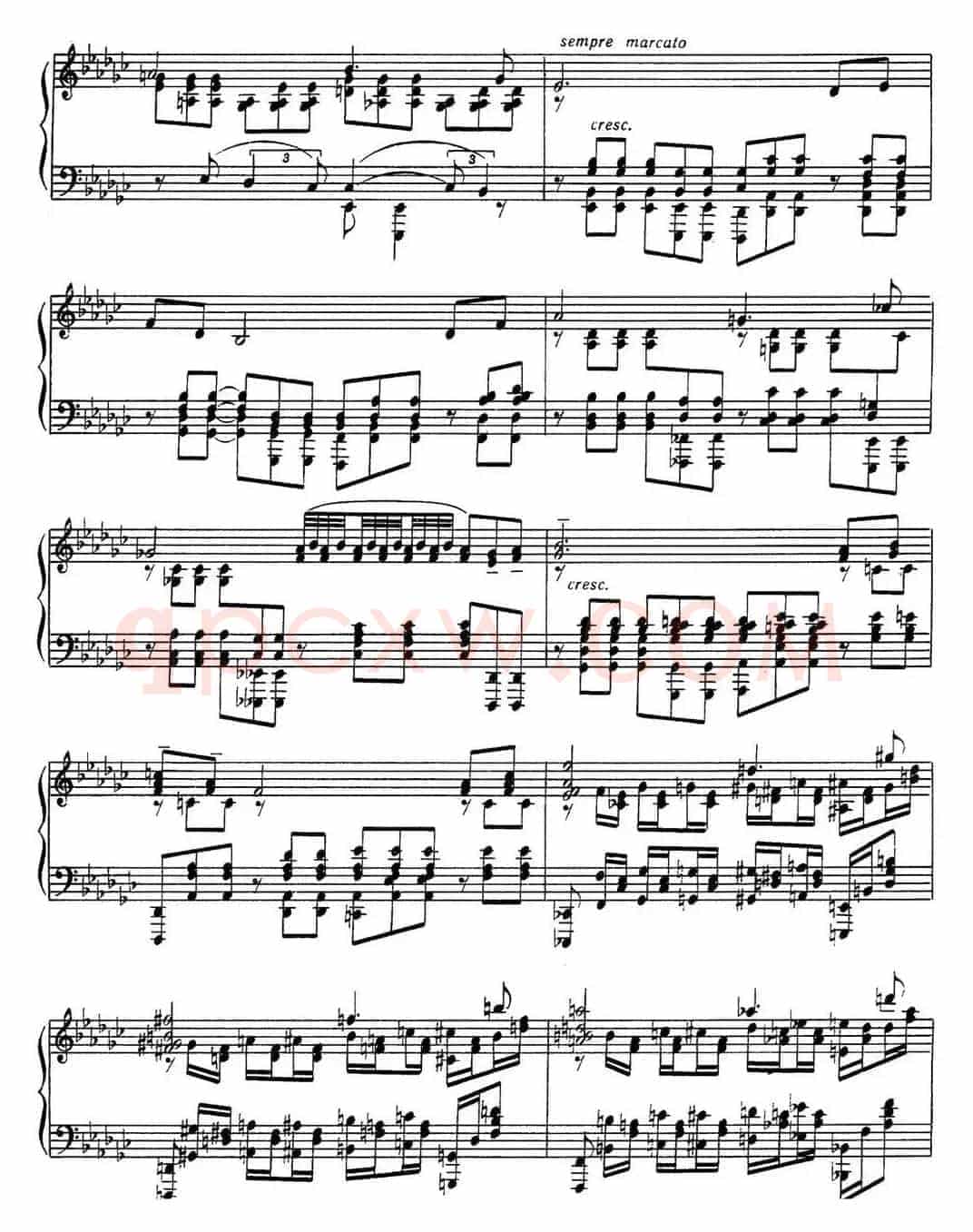 拉赫玛尼诺夫 音画练习曲13或14 Etudes tableaux Op.39 No.5