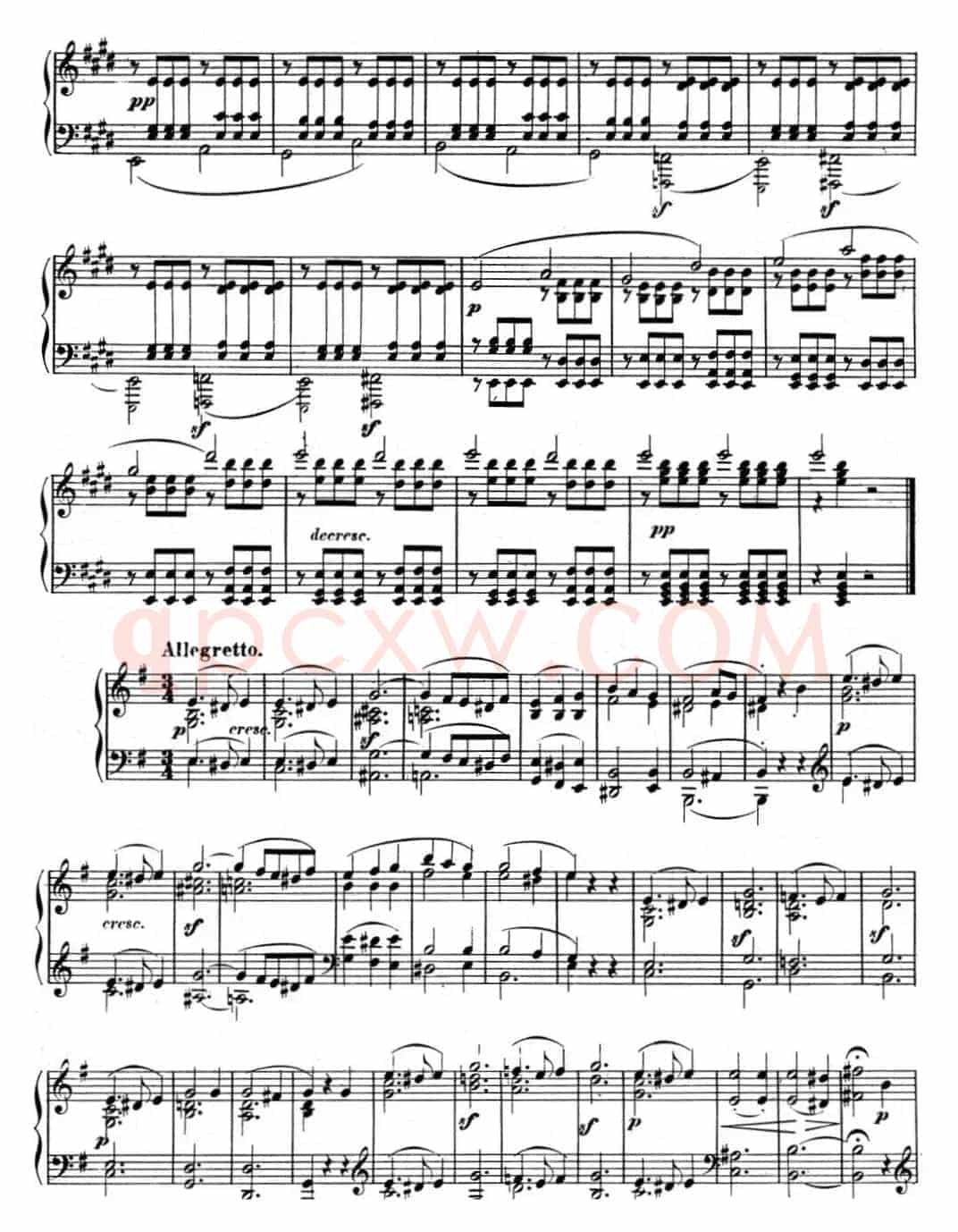 贝多芬钢琴奏鸣曲09 E大调 Op.14 No.1 E major
