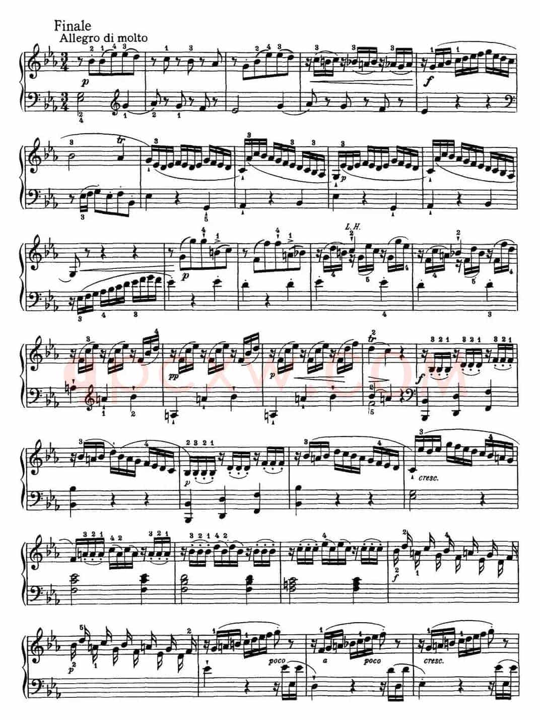 海顿 钢琴奏鸣曲 Hob XVI 45 Divertimento Eb major
