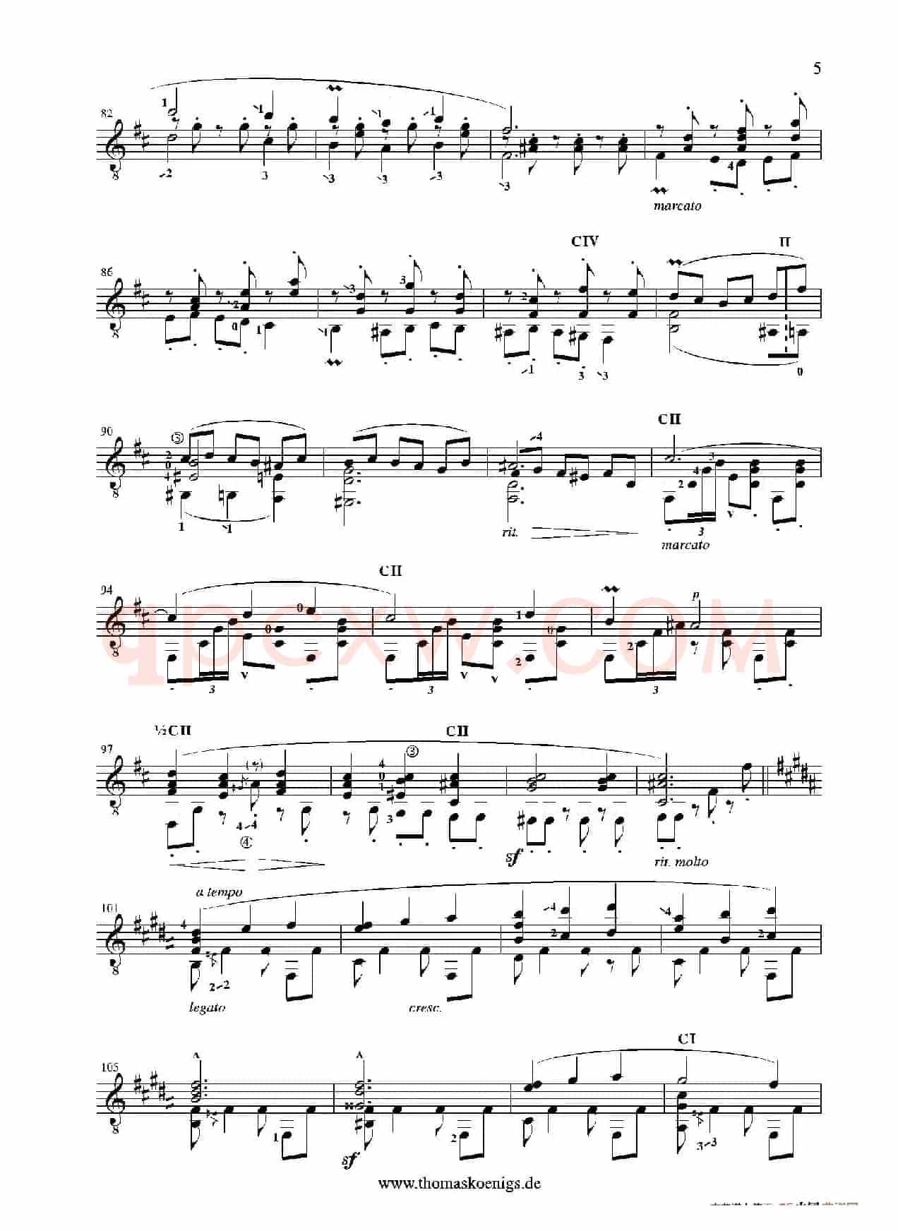 Cordoba op.232 NO.4（古典吉他）