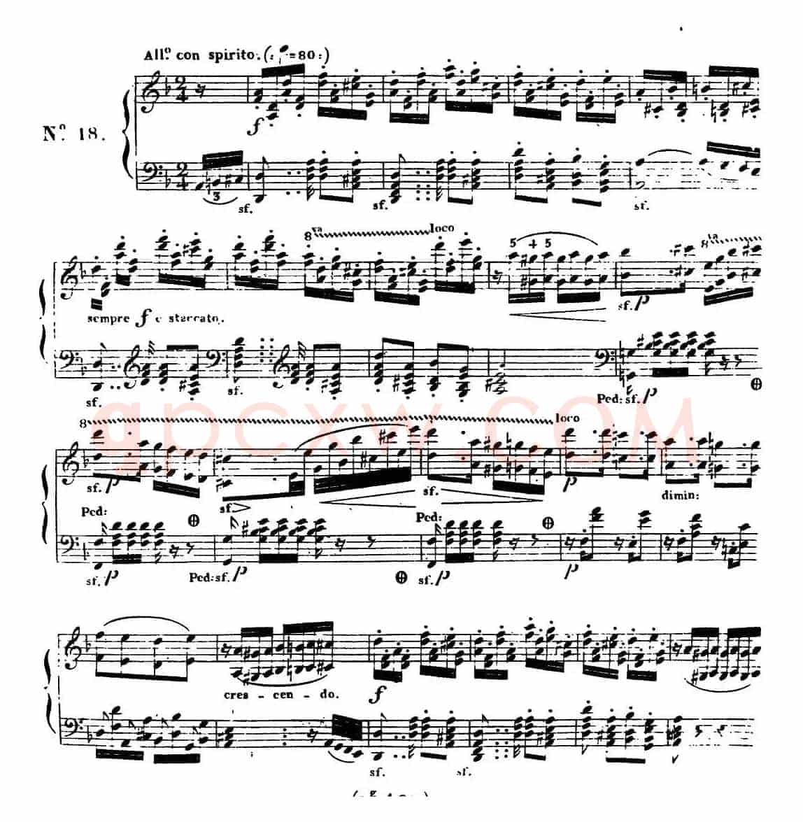 24 Exercices et Preludes Op.21（24首前奏练习曲·18）