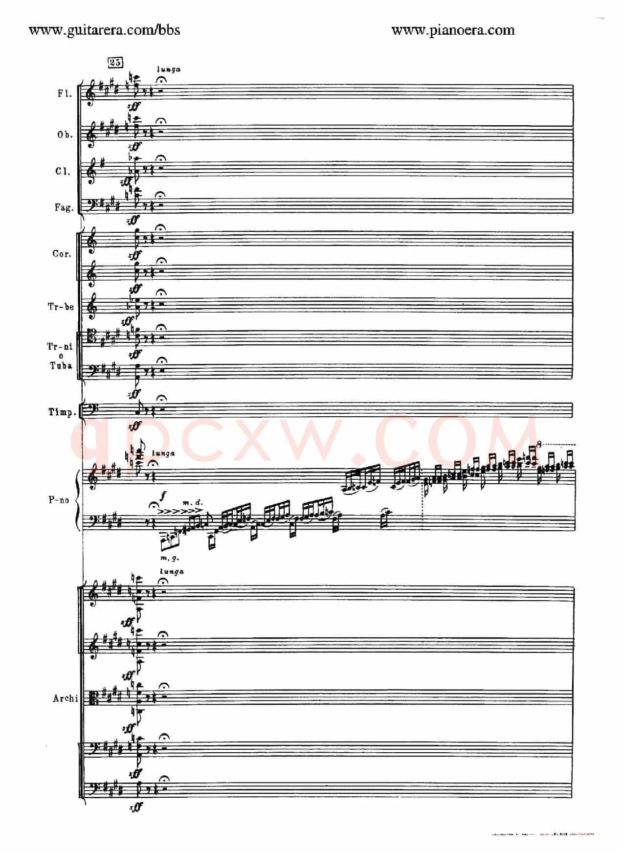 c小调第二钢琴协奏曲 Op.18（第二乐章总谱）