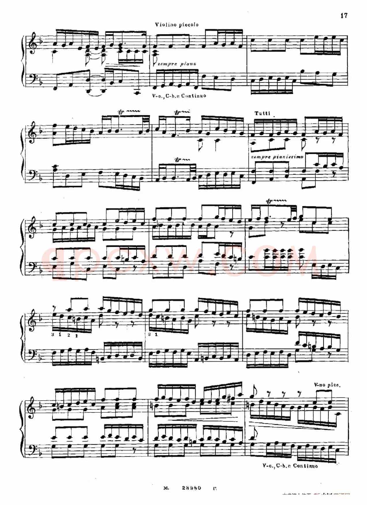 Brandenburg Concerto No.1 in F Major BWV 1046(F大调第一勃兰登堡协奏曲·第三乐章)