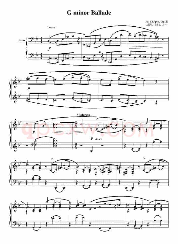 G minor Ballade（G小调叙事曲）（版本一）