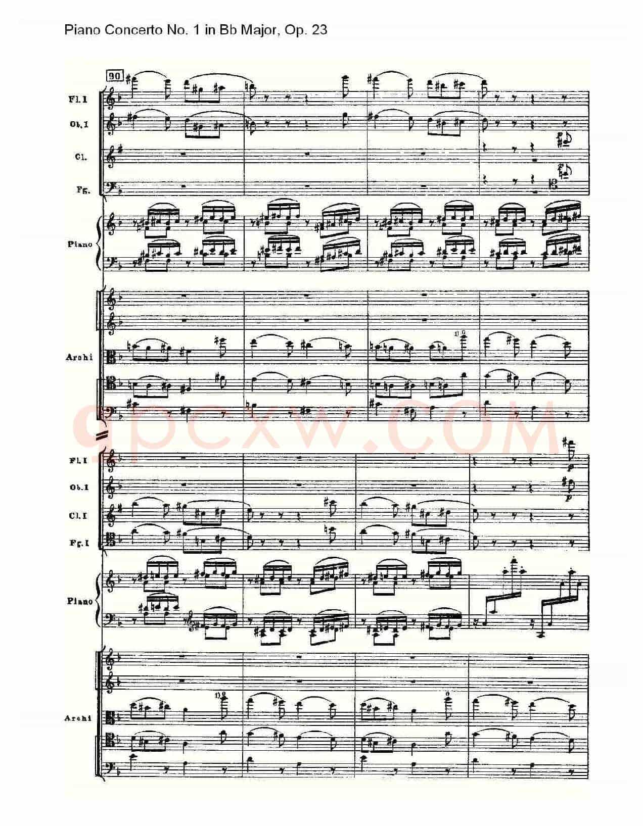 Bb大调第一钢琴协奏曲,Op.23第二乐章