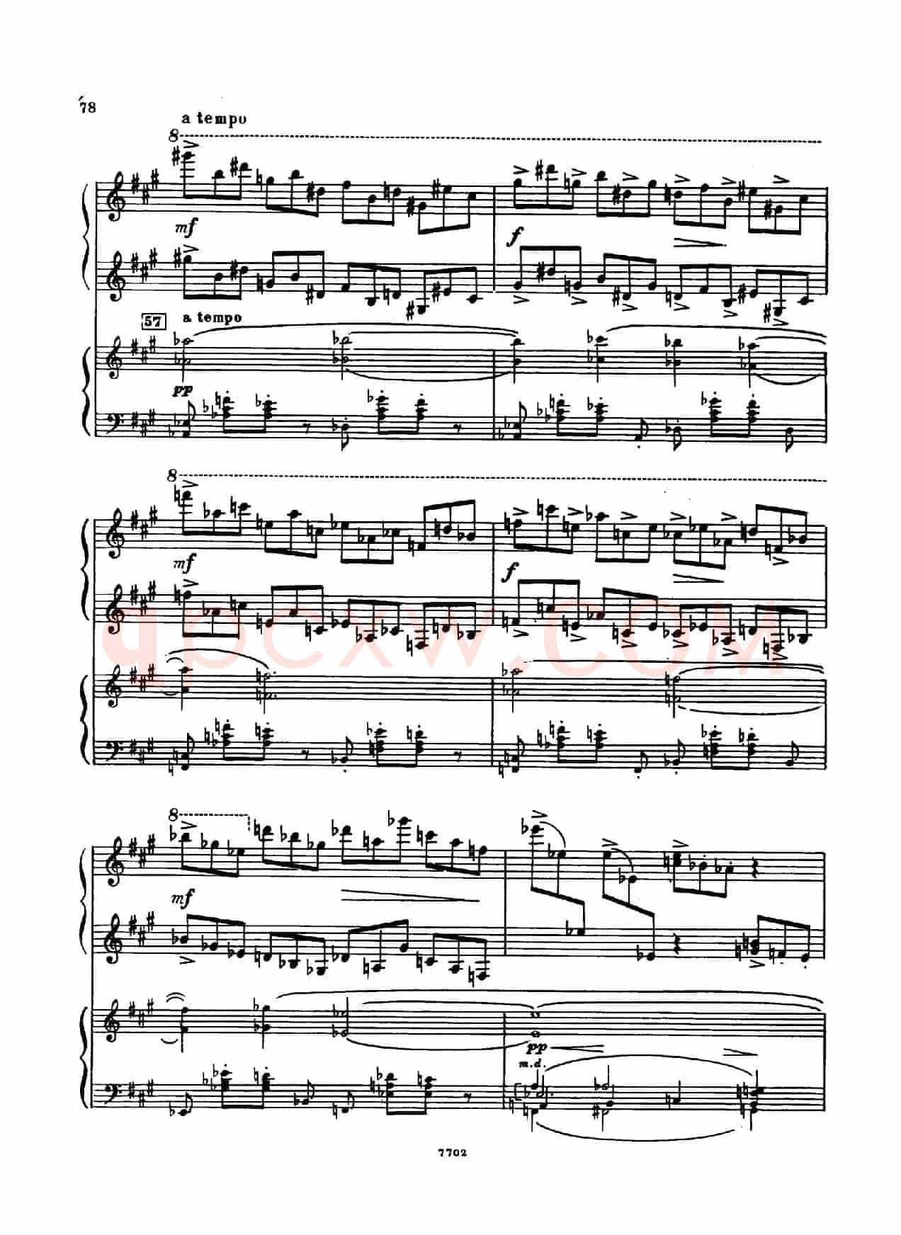 升f小调第一钢琴协奏曲 Op.1(双钢琴版)