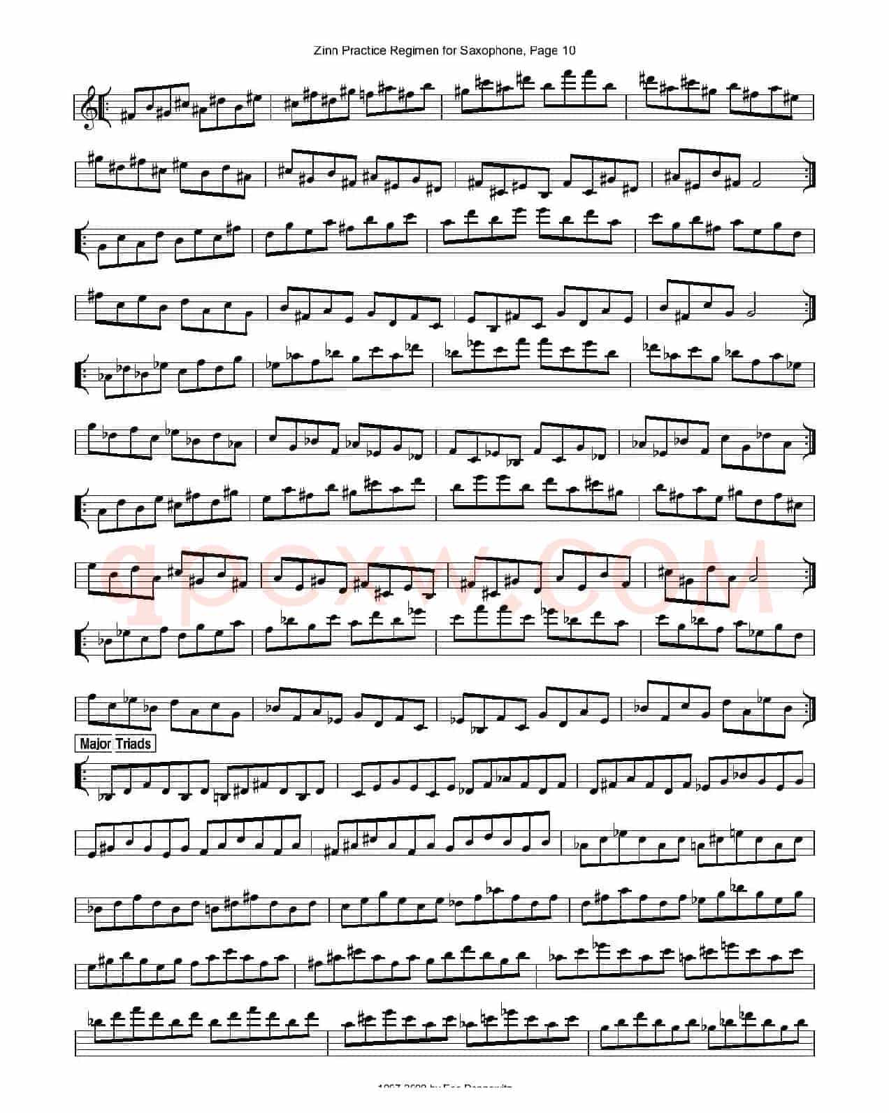 ZinnRegimenSax2009练习曲