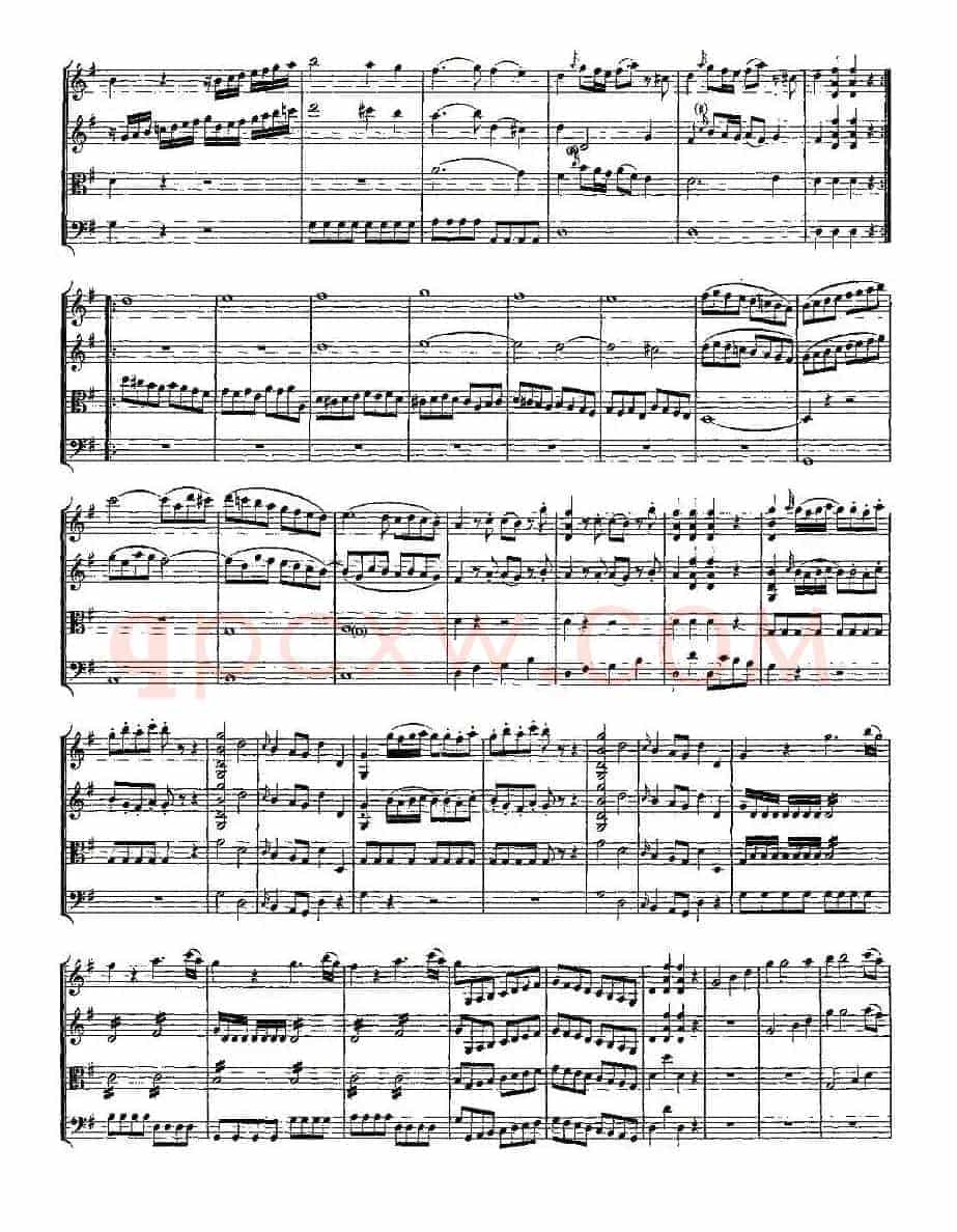 Quartet No. 1 in G Major, K. 80 （G大调第一弦乐四重奏）