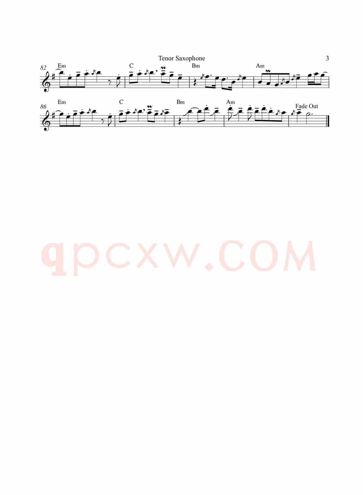 Tell Me About It（次中音萨克斯）
