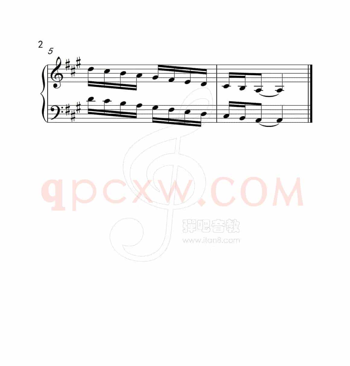 第三级 A大调音阶（中国音乐学院钢琴考级作品1~6级）
