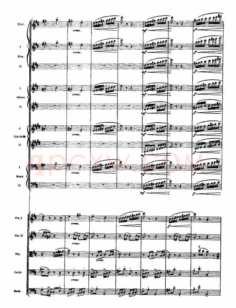 浦塞尔主题变奏与赋格曲（P31-P65）（管弦乐队总谱）