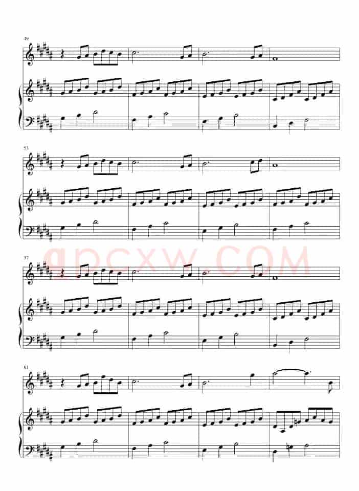 爱的供养（电视剧《宫》主题曲、长笛+钢琴）