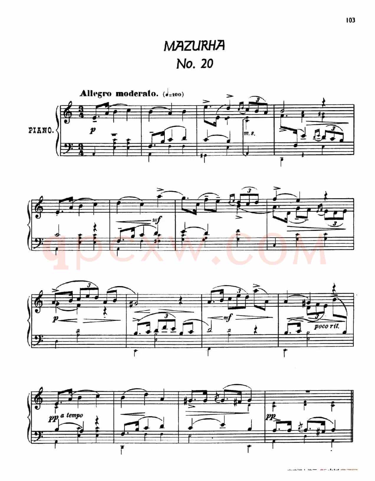 24 Characteristic Pieces Op.36(24首性格小品·20)